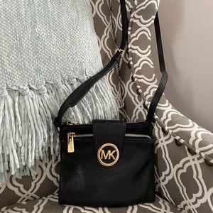 Michael Kors Black Leather Crossbody